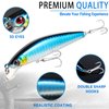 PLUSINNO Fishing Lures for 12 Rigs, Tackle Box with Included Crankbaits, Spoon, Hooks, Weights and More Accessories, 353 Pcs Lure Baits Gear Kit Freshwater Bass…