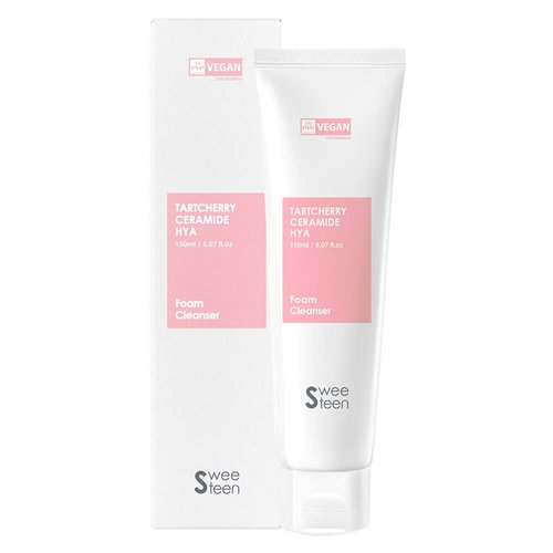 Sweeteen tartcherry ceramide hya foam cleanser 150ml Korean Skincare,Clean Beauty,Vegan Beauty,ECO FRIENDLY,Vegan-Friendly,Vegan Facial foam,foam wash,foam cleanser