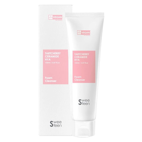 Sweeteen tartcherry ceramide hya foam cleanser 150ml Korean Skincare,Clean Beauty,Vegan Beauty,ECO FRIENDLY,Vegan-Friendly,Vegan Facial foam,foam wash,foam cleanser