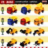 Sratte 55 Pieces Construction Vehicle Birthday Party Favors Supplies Set, Construction Theme Hats Goodie Bags Stickers Bracelets and Truck Toys Bulk for Kids Award Party Supplies