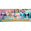 Wish Me Pets - Light Up LED Plush Stuffed Animals - Fluffy Blue Cavalier Puppy with Purple Bow