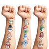 100PCS Cute Retro Snowman Tattoos Stickers Snowman Themed Birthday Party Decorations Favors Supplies Winter Christmas Party Decorations for Kids Boys Girls Classroom Prizes Rewards