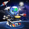 CUBIMANA Planet Rotatable Space Sets with Light - Earth & Moon Space Exploration Building Toys with Shuttle Spaceship Science Kits Building Blocks Gifts for Kids Age 8+ Years Old Boys Girls(554 PCS)