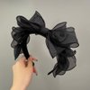 minkissy Knotted Hair Band Black Knotted Headband Lace Bow Headband, Lace Bowknot Hair Bands 80s Fancy Dress Costume Accessories Lace Headband for Women Girls Black Headband Lace Cosplay Headdress