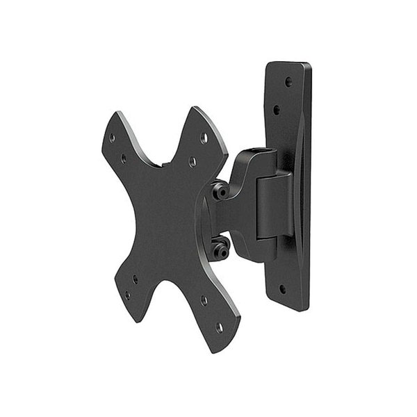 Monoprice 108095 Stable Series Full-Motion Articulating TV Wall Mount Bracket - For TVs 13in to 27in Max Weight 33lbs Extension Range of 1.8in to 3.9in VESA Patterns Up to 100x100 UL Certified,Black,Small