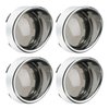 PBYMT Smoke Turn Signal Lens Cover 2" Bullet Visor-Style Chrome Bezels Compatible for Harley Touring Dyna Street Glide Road King Road Glide Softail Sportster Custom Cruiser 2000-2024 (4pcs)