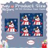 Faccito 100 Pcs Christmas Snowman Paper Napkins Winter Snowflake Cocktail Napkins Holiday Let It Snow Beverage Napkins for Xmas New Year Family Gatherings Dinner Party Decoration Supplies