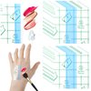 Ptwola 100 Pcs Makeup Hand Single Use Mixing Palette Set Disposable Foundation Mixing Tray Adhesive Transparent Artist Cosmetic Waterproof Palette Tape Supplies for Women Girls Daily Use