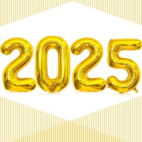 2025 Balloons, 16 Inch Gold 2025 Number Balloons, 2025 Gold Balloons,2025 New Year Gold Balloons for New Year Eve Party Supplies 2025, New Years 2025, Christmas, Graduations Decorations