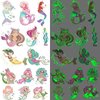 Ooopsiun Luminous Mermaid Temporary Tattoos for Girls - 12 Sheets Glow in The Dark Mermaid Stickers Party Favors Decorations for Kids Girls