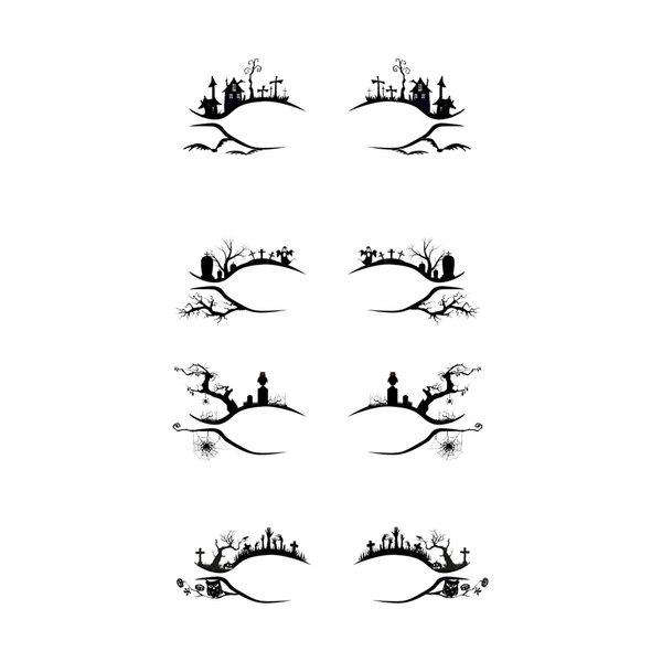 MDRTIRIM Halloween Eye Shadow Tattoos, 4pcs Spider Web Skull Bat Spooky Scary Fake Black Widow Temporary Tattoo Stickers for Women Girls Horror Halloween Masquerade Parties