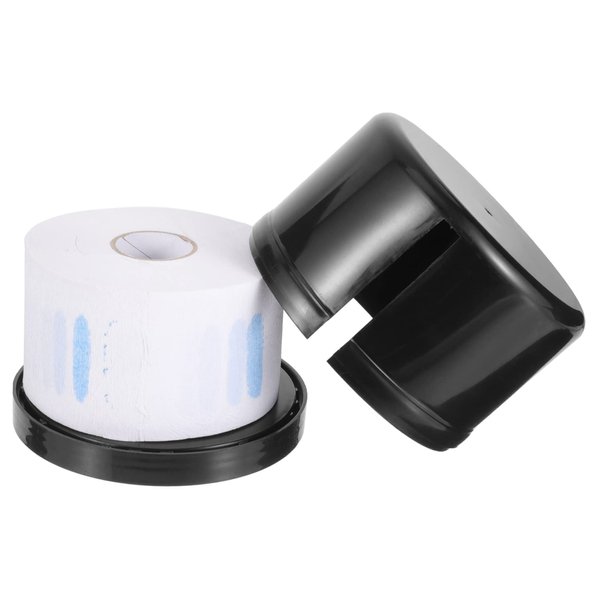 MERRYHAPY 1 Set Barber Neck Strip Dispenser Box with Neck Strips Convenient Neck Paper Holder for Salons and Barbershops Easy to Use Neck Strip Storage Solution
