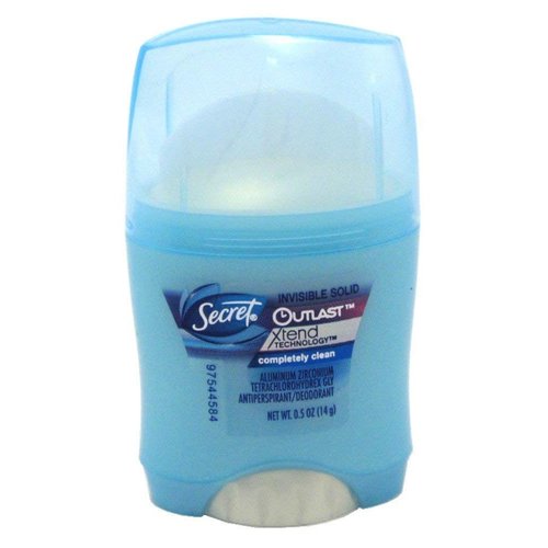 Secret Outlast Invisible Solid Antiperspirant & Deodorant, Completely Clean 0.50 oz (6PK)