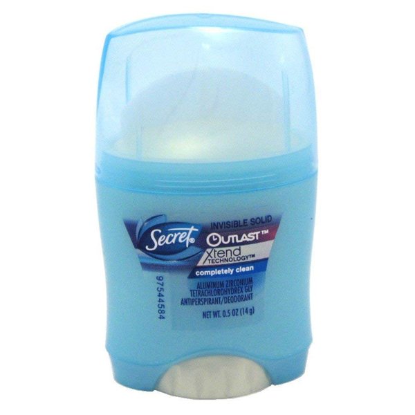 Secret Outlast Invisible Solid Antiperspirant & Deodorant, Completely Clean 0.50 oz (6PK)