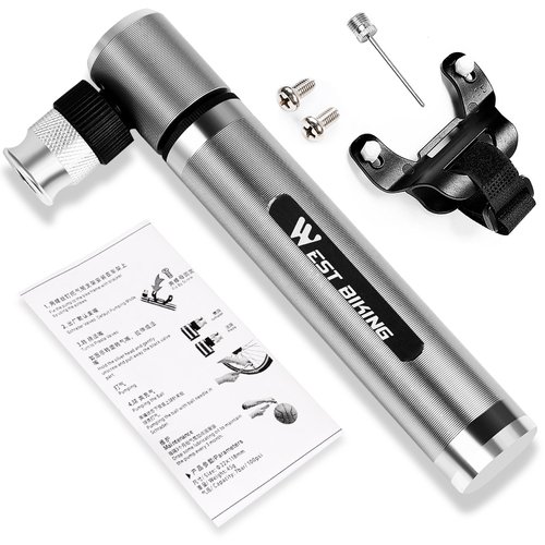 Mini Bike Pump - Fits Presta & Schrader- 160 PSI - Includes Mount Kit -Compact & Light - Bicycle Tire Pump for Road,Mountain and BMX Bikes -2.9 oz