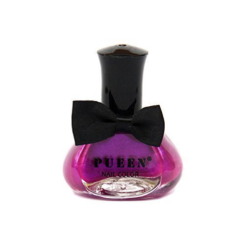 PUEEN Rocking Metallic Nail Polish For Nail Stamping Big 5-FREE Formula Nail Color Lacquer (604 Twilight Magenta)-BH000578