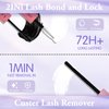Lash Extension Kit DIY Lash Clusters Eyelash Extension Kit 9-16mm Individual 280pcs Lashes Kit with Lash Bond and Seal Lash Tweezers for Self Use (30D&40D, 0.07D, 9-16mm, Kit) (purple)