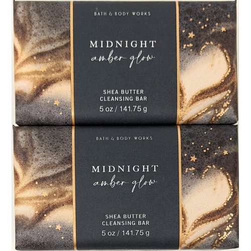 2 Midnight Amber Glow Shea Butter Bar Soap 5oz bath body