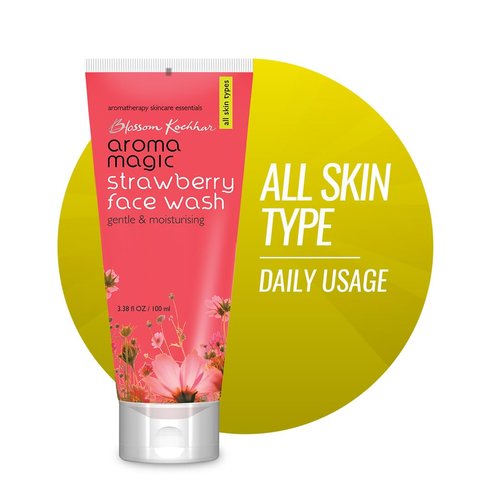 Aroma Magic Strawberry Face Wash | Gentle &amp; Moisturizing Facial Cleanser | Non-Drying Face Wash |...