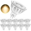 MikeWin MR16 LED Bulb 10Pack,5W 12V, GU5.3 Bi-Pin Base,50-Watt Equivalent,2700K Warm White,Non-Dimmable MR16 LED Spot Light Bulbs for Indoor Outdoor Landscape Track Lighting