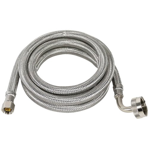 Certified Appliance Accessories Dishwasher Hose with 90 degree FGH Elbow, Water Supply Line, 6 Feet, Premium Braided Stainless Steel with PVC Core