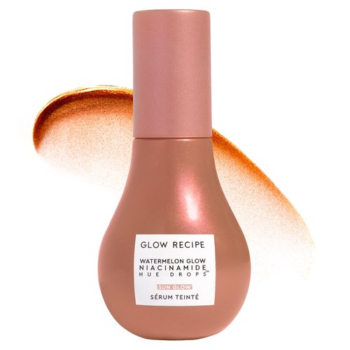 Glow Recipe Hue Drops Face Serum - Glow Bronzing Drops + Tinted Serum to Brighten & Hydrate - Skincare Makeup Primer & Highlighter to Blur Pores for a Glowy, Even Skin Tone - Sunglow (40ml)