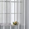 MIULEE 2 Panels Natural Linen Semi Sheer Window Curtains Elegant Solid Light Grey Drapes Grommet Top Window Voile Panels Linen Textured Panels for Bedroom Living Room (52X63 Inch)
