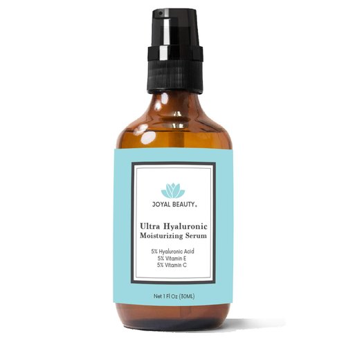 Ultra Hyaluronic Acid Serum for Face Skin 170 kDa with Vitamin C E Jojoba Oil by Joyal Beauty. Best Anti Aging Moisturizing Skin Serum For Supple Younger Look.