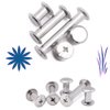 Chicago Binding Screws Posts Assorted Kit,Hincell 90Sets 9 Sizes 304 Stainless Steel Phillips Chicago Binding Post Screw Kit for Scrapbook Photo Albums Extension Posts and Screws Craft Bookbinding