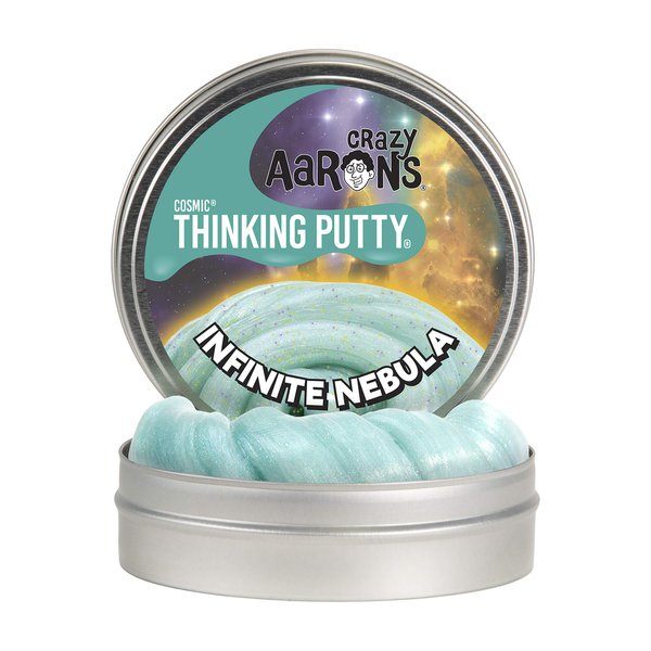 Crazy Aaron's Cosmic Glows® Infinite Nebula Thinking Putty® - 4" Tin Thinking Putty - Non-Toxic Sensory Play Putty - Never Dries Out - Creative Toy for Kids and Adults