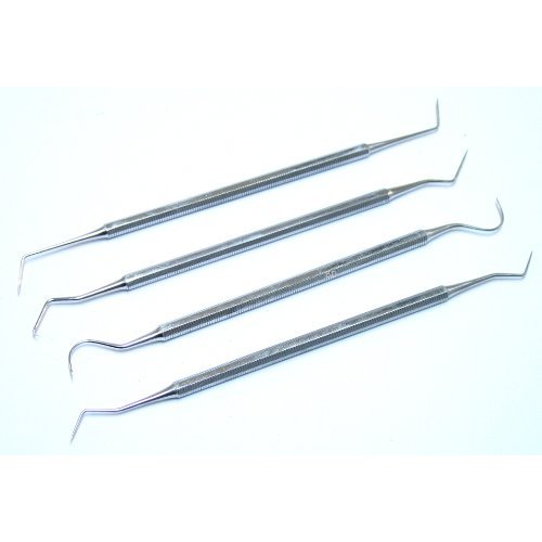 BDEALS 4Pc Dental Probe Set, Stainless Steel