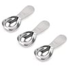 coffee scoop 3-piece set Stainless steel tablespoon measure spoon, Coffee scoop 1 tablespoon(15 ml, silver) Suitable for ground coffee, Milk, Powder brewing