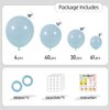 135pcs Dusty Blue Balloons Different Sizes 18" 12" 10" 5" Blue Latex Balloon Garland Arch Kit for Birthday Baby Shower Wedding Anniversary Graduation Party Decorations (27-Dusty Blue)