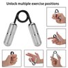 LOQATIDIS Mini Grip Strength Trainer, Metal fingers thumb Hand Grip Strengthener, Hand Rehabilitation Finger Strength Training Muscle Building, Suitable for Teenagers Adult Kids (2PCS Black + Silver)