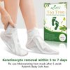 Foot Peel Mask 3 Pack， Exfoliator Peel Off Calluses Dead Skin Callus Remover，Baby Soft Smooth Touch Feet-Men Women (Tea Tree)