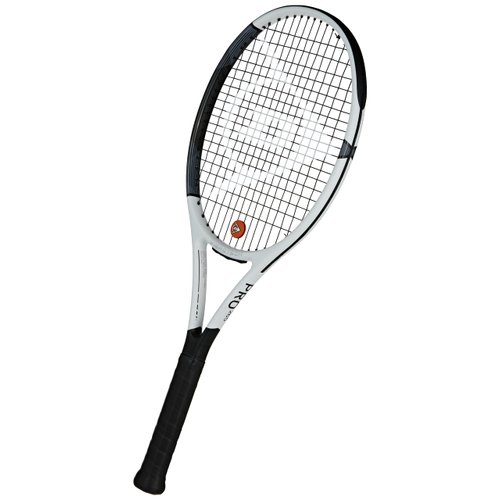 Dunlop Sports PRO 265 Pre-Strung Tennis Racket, 1/4 Grip, White/Black
