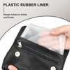 Genuine Leather Smoking Tobacco Pipe Pouch Case Bag for 2 Pipes Tamper Filter Tool Cleaner Preserve Freshness (Black)