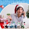JellyArch 50 Pcs Christmas Holiday Character Christmas Bendable Figures Snowman Bendable for Christmas Party Favors Prizes Goodie Bag Winter Stocking Stuffers, 4 Assorted Styles