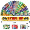 48 PCS Game Party Favors 24PCS Tattoos Sticker 24PCS Slap Bracelets Wristbands Perfect for Themed Birthday Party Favors Baby Showers or Classroom Rewards Ideal Decor and Gifts for Girls and Boys