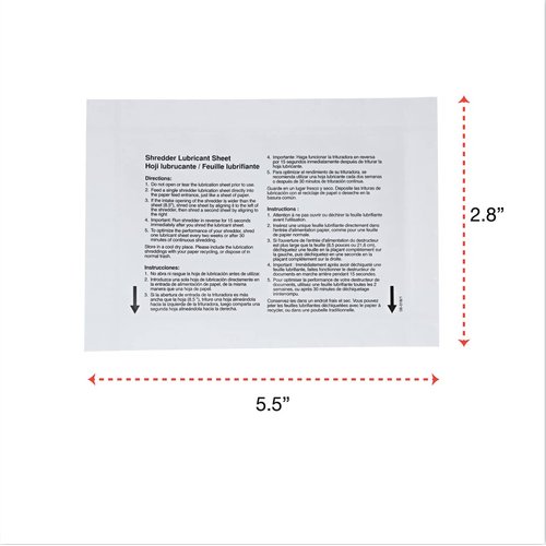 Paper Shredder Lubricant Sheets, Shredder Sharpening & Lubricating Sheets, Mess-Free Easy to Use - 5.5" x 2.8-24 Pack