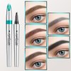 2024 New Magic Eyebrow Pencil 4 Fork Tip 3D Microblading, Waterproof Natural Makeup Fine Stroke Eyebrow Tattoo Pencil with 4 Micro-Fork Tip for Women Girls(Black)