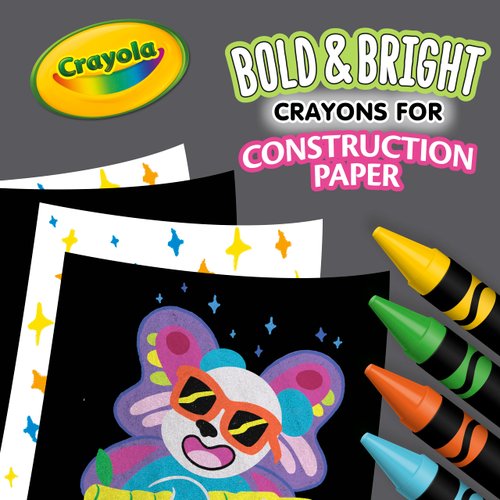 Crayola Construction Paper Crayons, School & Art Supplies, 24 Count, Assorted Co