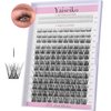 Lash Clusters with Bottom Lashes 210pcs Natural Cluster Lashes Mega Volume Wispy Individual Lashes D Curl Lash Extension Faux Mink Eyelash Clusters DIY at Home(6-16MIX)