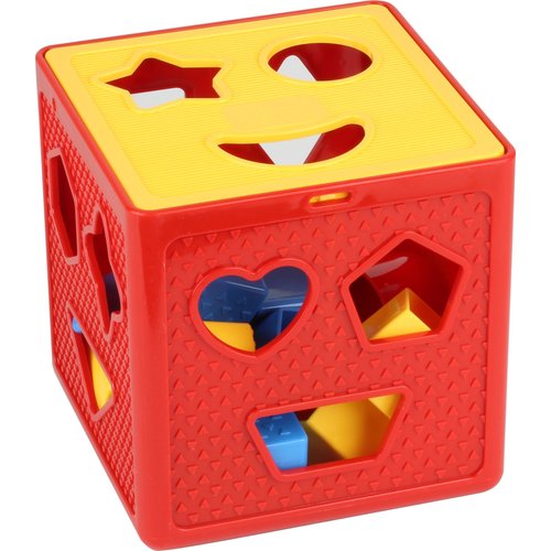 Play22 Baby Blocks Shape Sorter Toy - Childrens Blocks Includes 18 Shapes - Learning Color Recognition - Colorful Sorter Cube Box - My First Baby Toys - Toys Gift for Boys & Girls