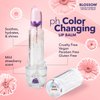 Blossom Moisturizing Custom Color Changing Crystal Lip Balm, Strawberry Scented, Lip Stain Tint, Infused with Real Flowers, 3g, Purple