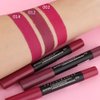 evpct 3Pcs Plum Purple Wine Red Matte Lip Sticks Crayon Lip Liner Lipstick Pencil Set for Women Long Lasting 24 Hour Waterproof Lip Liner and Lipstick Set labiales mate 24 horas originales 02&12&14