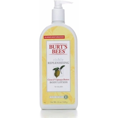 Burt's Bees Richly Replenishing Body Lotion, Cocoa & Cupuacu Butters 12 oz (Pack of 2)