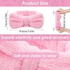 Spa Headband for Washing Face, Girls Makeup Headband Bow Tie Hair Band, Microfiber Women Headbands to Facial Clean, Elastic Headband to Wash Face Skincare Cosmestic Sports Yoga Shower