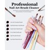 Modelones Nail Art Brush Cleaner & Restorer for Solid Gel Polish/Nail Extension Gel/Builder Gel/Nail Art Liner/Dip Powder/Acrylic Powder Manicure Brush DIY Salon at Home - 80ml, W/Pro Nail Art Brush