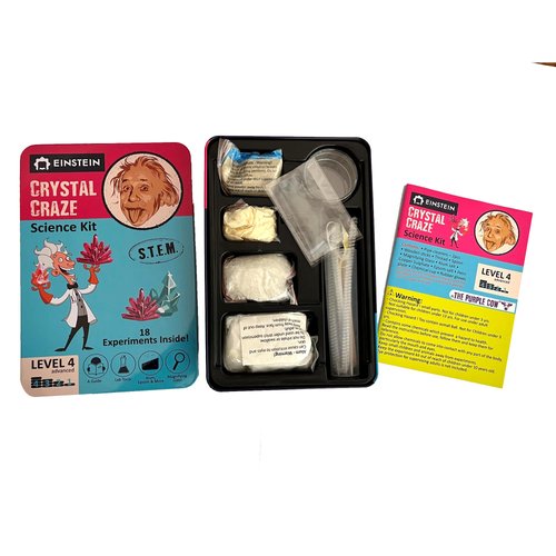 Einstein’s Crystal Craze LAB Science Kit for Kids. 18 Science Experiments Inside STEM for Boys & Girls Aged 10 and Above. Detailed Picture Guide Included.